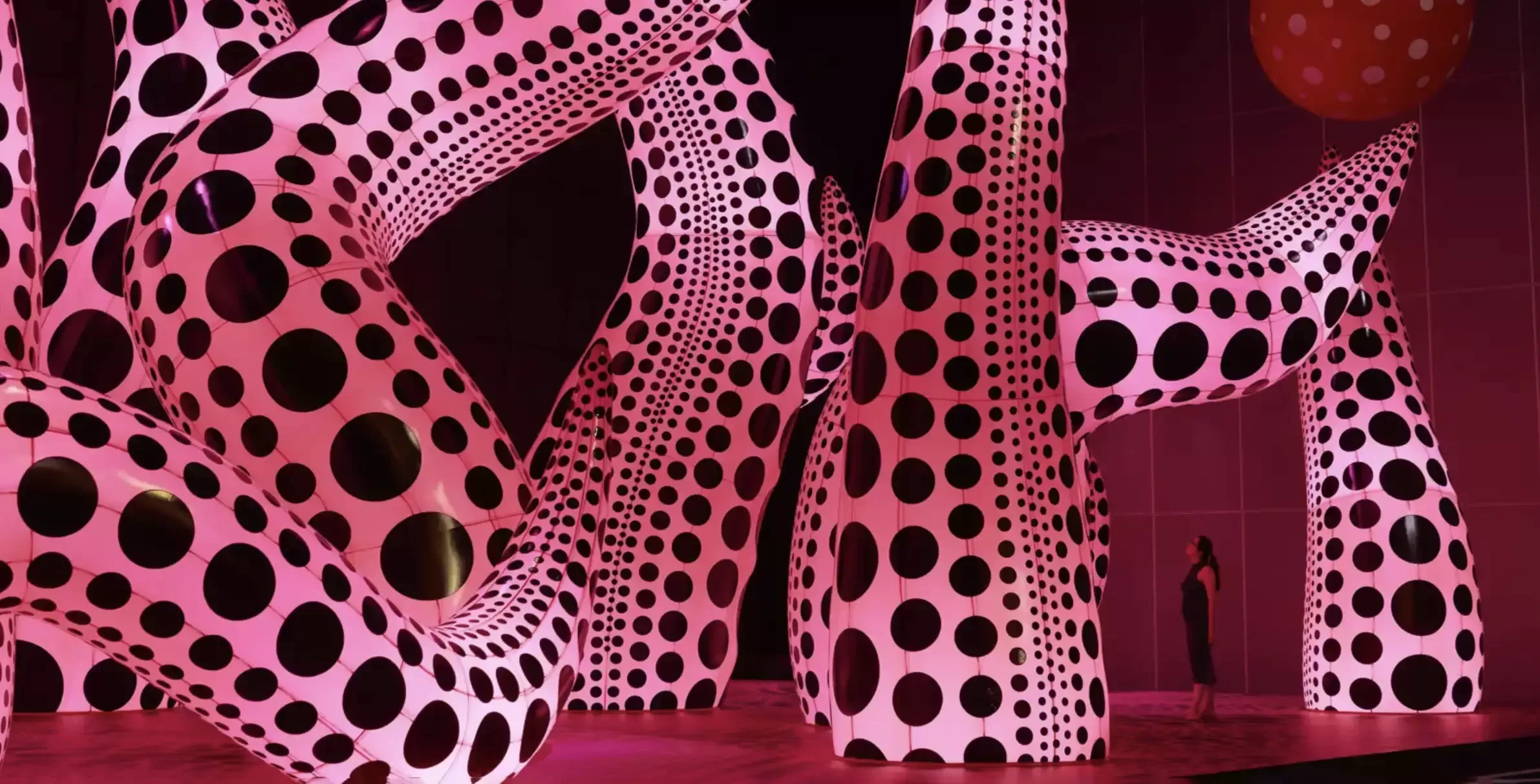 A bouqet of love by Yayoi Kusama: You, Me and the Balloons exhibition at Factory International