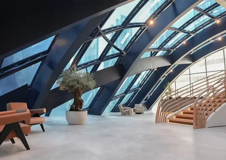 Luxury tower interior of Ouronyx clinic, Dubai